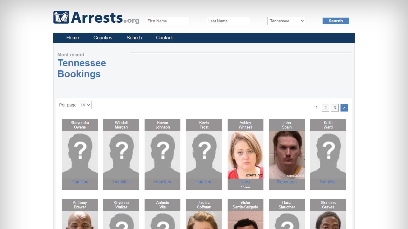 Tennessee Arrests and Inmate Search